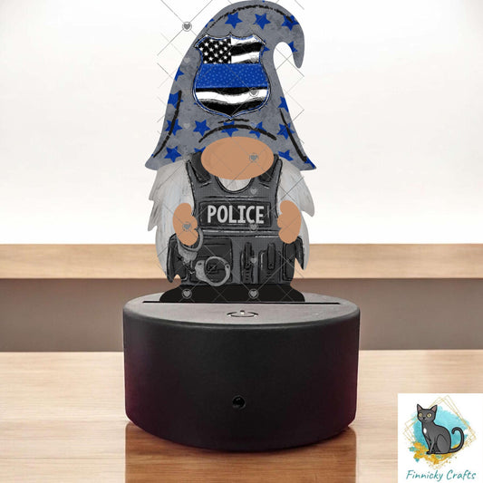 Policeman Gnome Light Base png - Sublimation Designs - Gnome Download