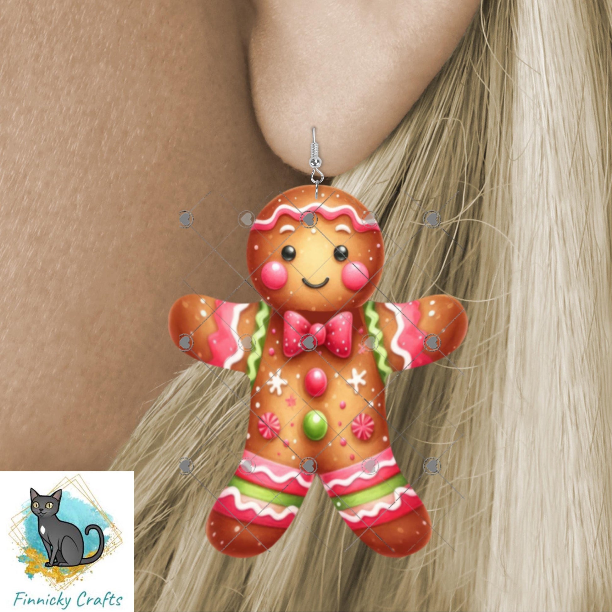 Gingerbread Couple, Gingerbread Man, Gingerbread Girl Digital, PNG, Design, Download, Ornaments, Earrings, Signs