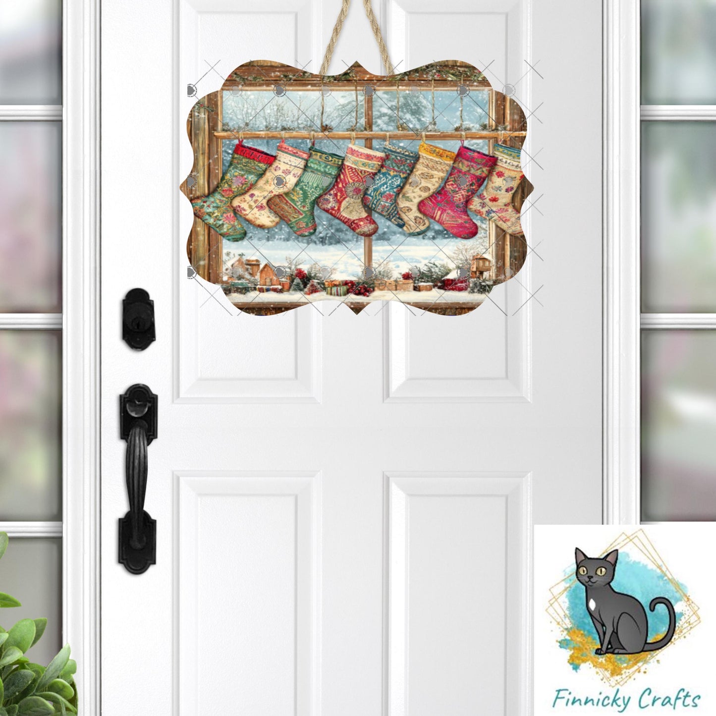 Christmas Stockings, Benelux Shape PNG, Digital Download for Sublimation, Door Sign, Earrings, Ornament, Badge Reel, Keyring, Night Light