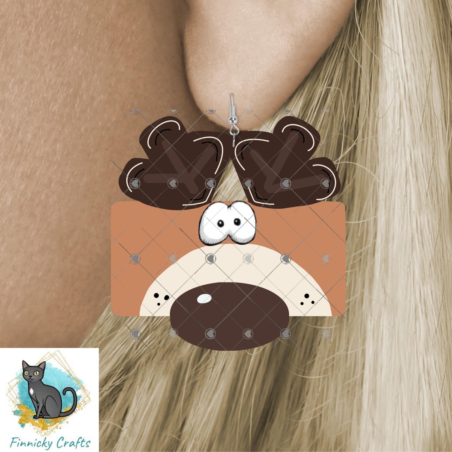Reindeer Money Holder - Sublimation Digital File - Gift, ornament, decoration, sign, earrings, night light