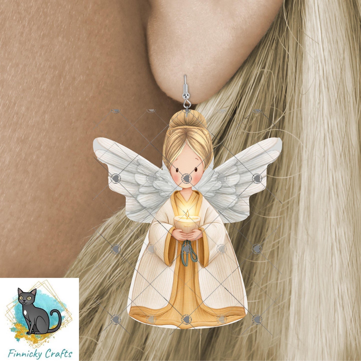 Angels Christmas Ornament Digital File Bundle – Night Light, Sign