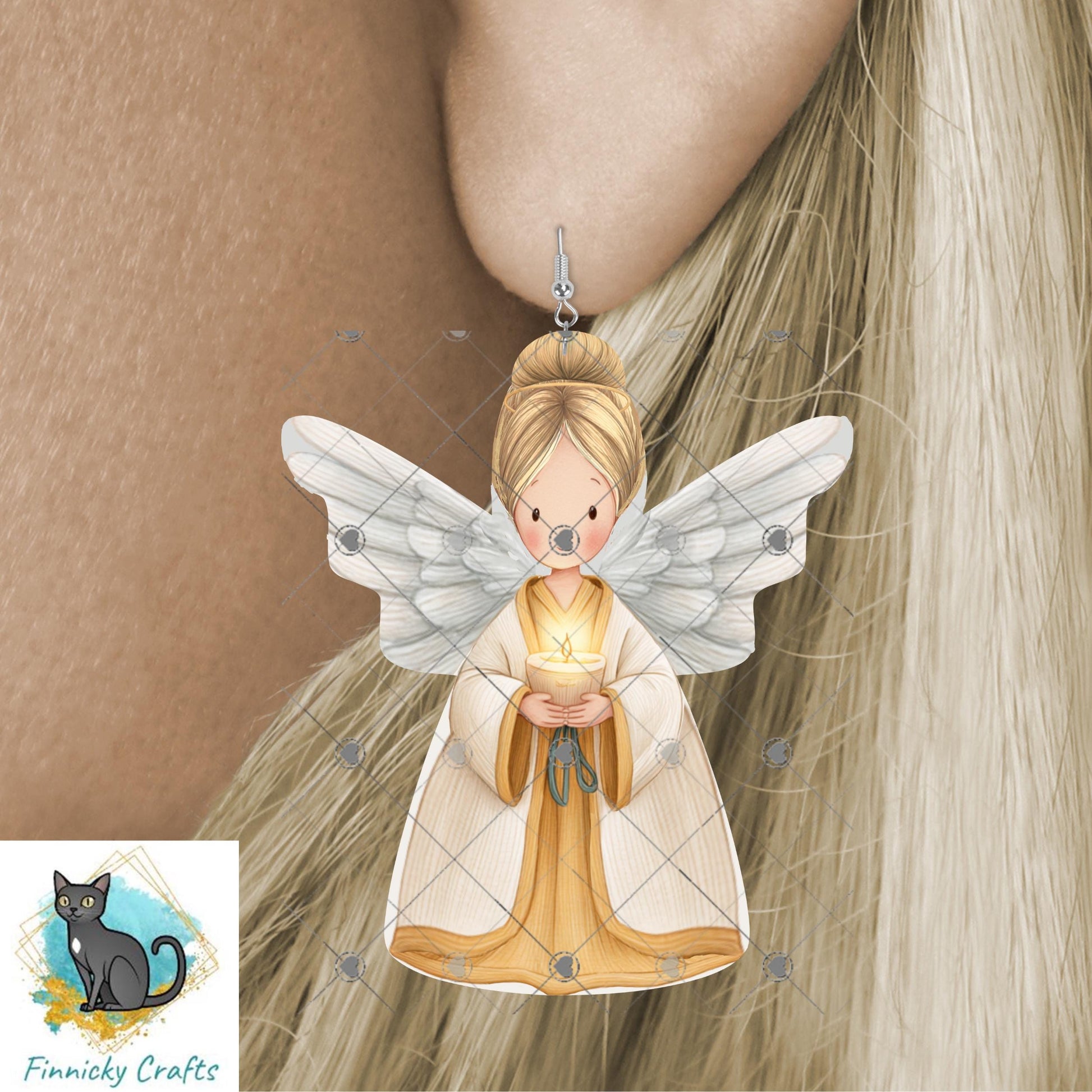Angels Christmas Ornament Digital File Bundle – Night Light, Sign