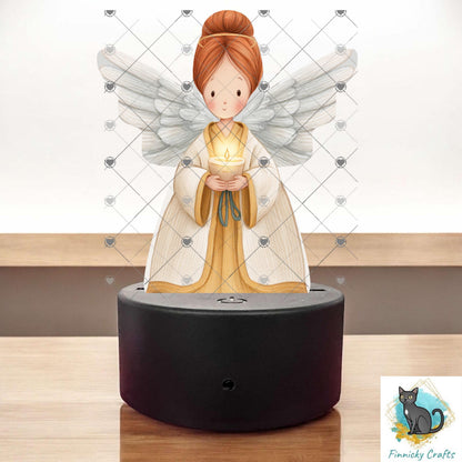 Angels Christmas Ornament Digital File Bundle – Night Light, Sign