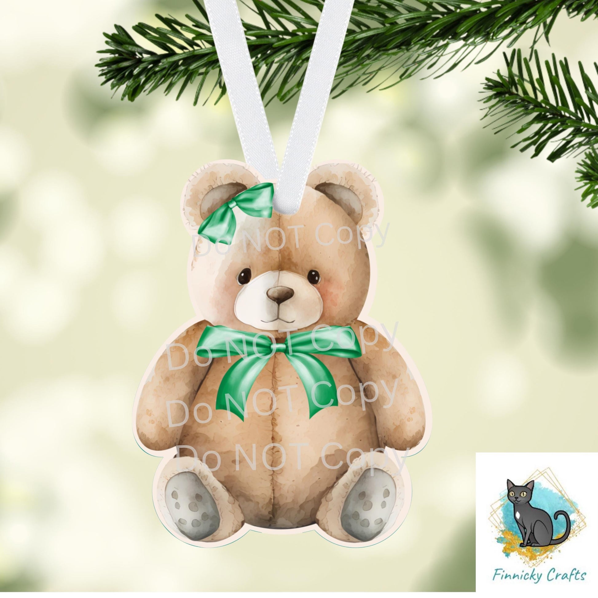 Teddy Bears with bows Bundle - 6 designs total - Sublimation Design - green, purple, yellow png, Acrylic Sublimation, decor, earrings, sign