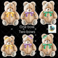 Teddy Bears with bows Bundle - 6 designs total - Sublimation Design - green, purple, yellow png, Acrylic Sublimation, decor, earrings, sign