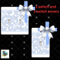 Cross with Bow- Double AND Single Light Switch - Sublimation Design, Decor.