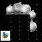Ornament Corner Sitter - Silver bulbs, PNG Digital Download for Sublimation, door sitter, corner sitter, decor