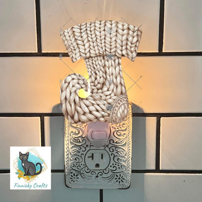 Knit Elf Swirl Stocking, Sublimation, DTF, Earrings, Ornament, Add words, Night Light, Sign