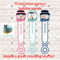 Snowman Bubble Wand - Sublimation Design Png Template - Gift, Favor,Reception, Toy, Stocking Stuffer- Personalizable