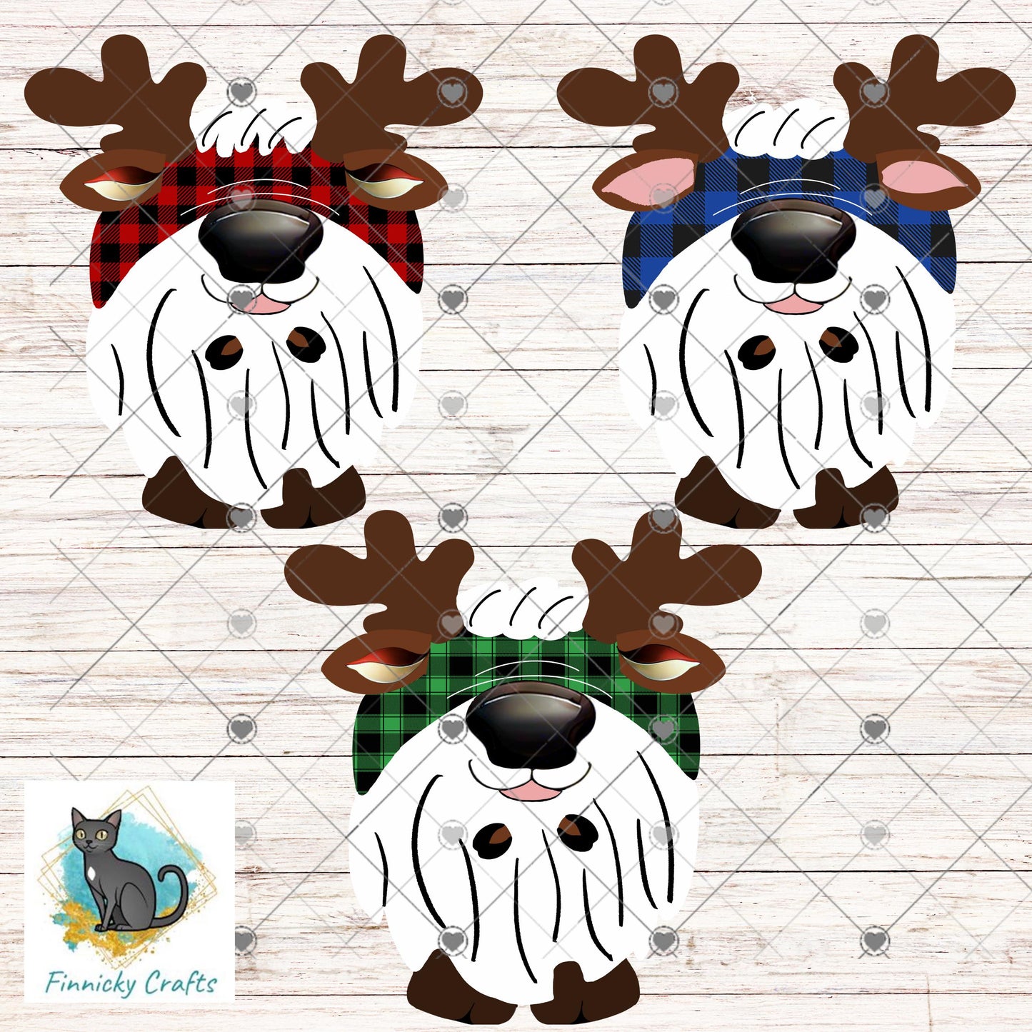 Reindeer Gnome Christmas Light Ornament Christmas Ornament PNG, DTF, Sublimation, Earrings, Night light