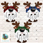 Reindeer Gnome Christmas Light Ornament Christmas Ornament PNG, DTF, Sublimation, Earrings, Night light