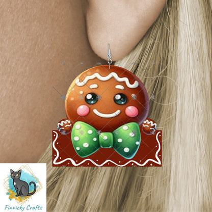 Gingerbread Boy Money Holder - Sublimation Digital File - Gift, ornament, decoration, sign, earrings, night light