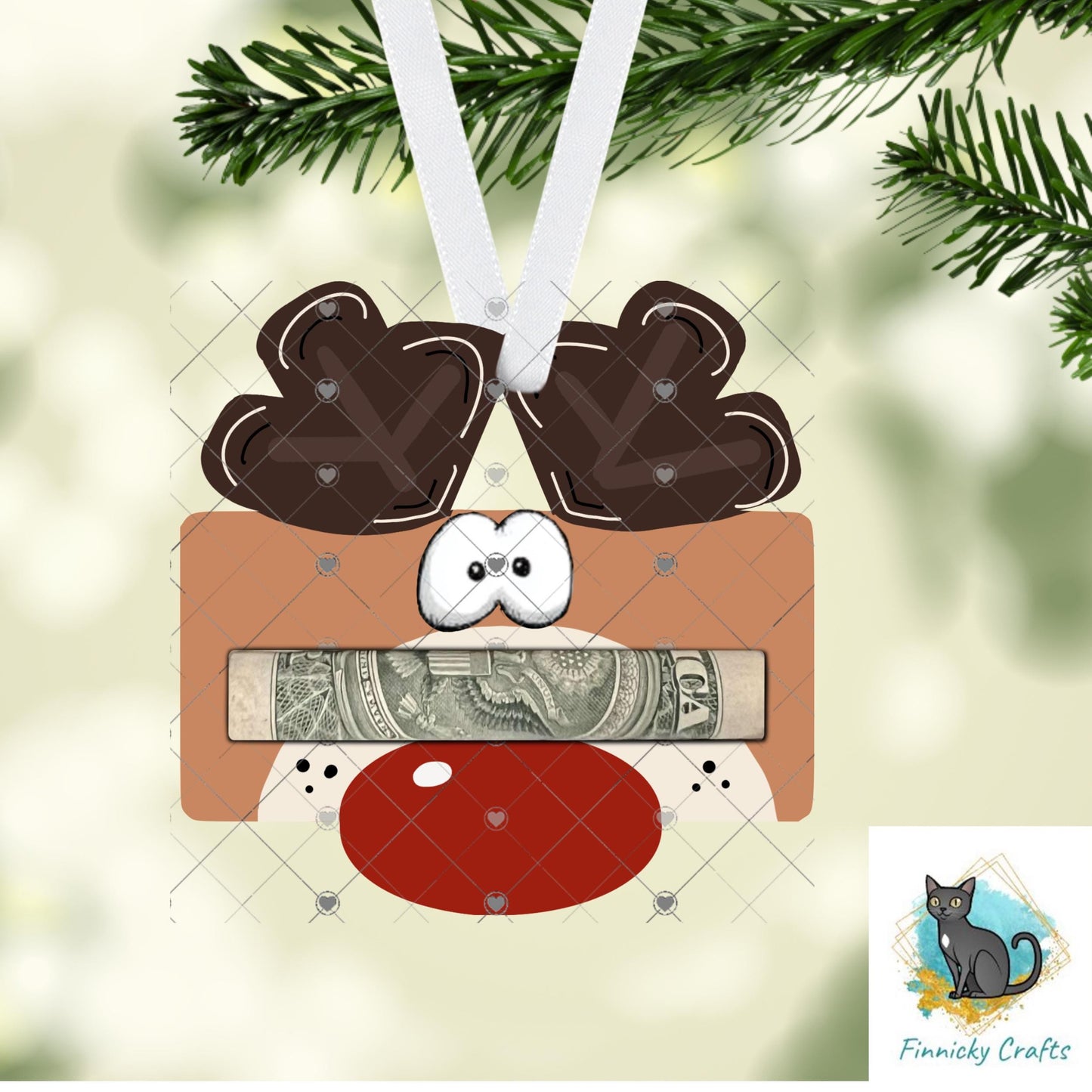 Reindeer Money Holder - Sublimation Digital File - Gift, ornament, decoration, sign, earrings, night light