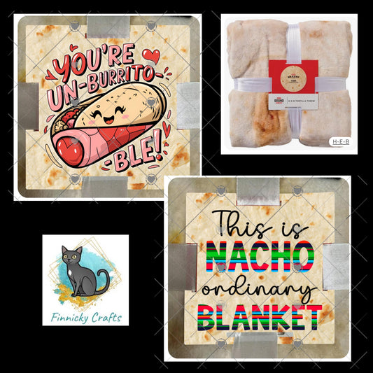Tortilla Blanket Tag or Ornament PNG (Digital Download), Sublimation, DTF