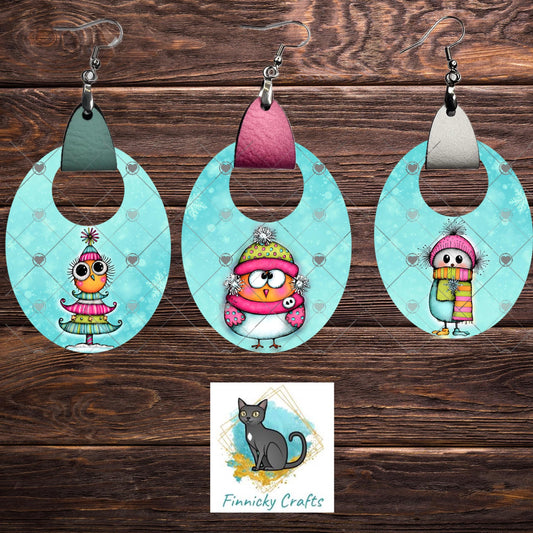 Oval Leather, Winter, Snowflakes, Christmas tree, Sublimation, Digital, PNG, Design, Download