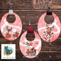 Oval Leather, Winter, Snowflakes, Reindeer, Sublimation, Digital, PNG, Design, Download