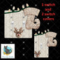 Knit Stocking Double and Single Light Switch - Decoration - Gift - PNG Digital Download for Sublimation - Customize