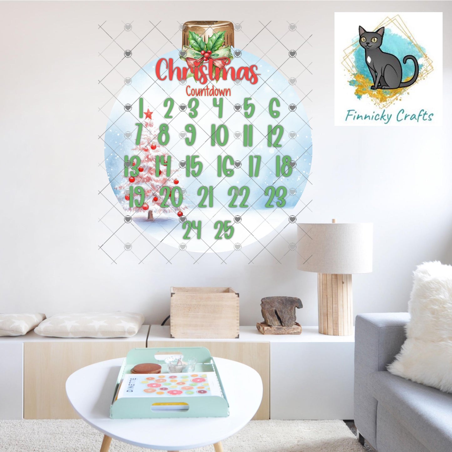 Bobber Bulb Sign, Christmas Countdown, Sublimation, Digital, PNG, Design, Download Only, Decor