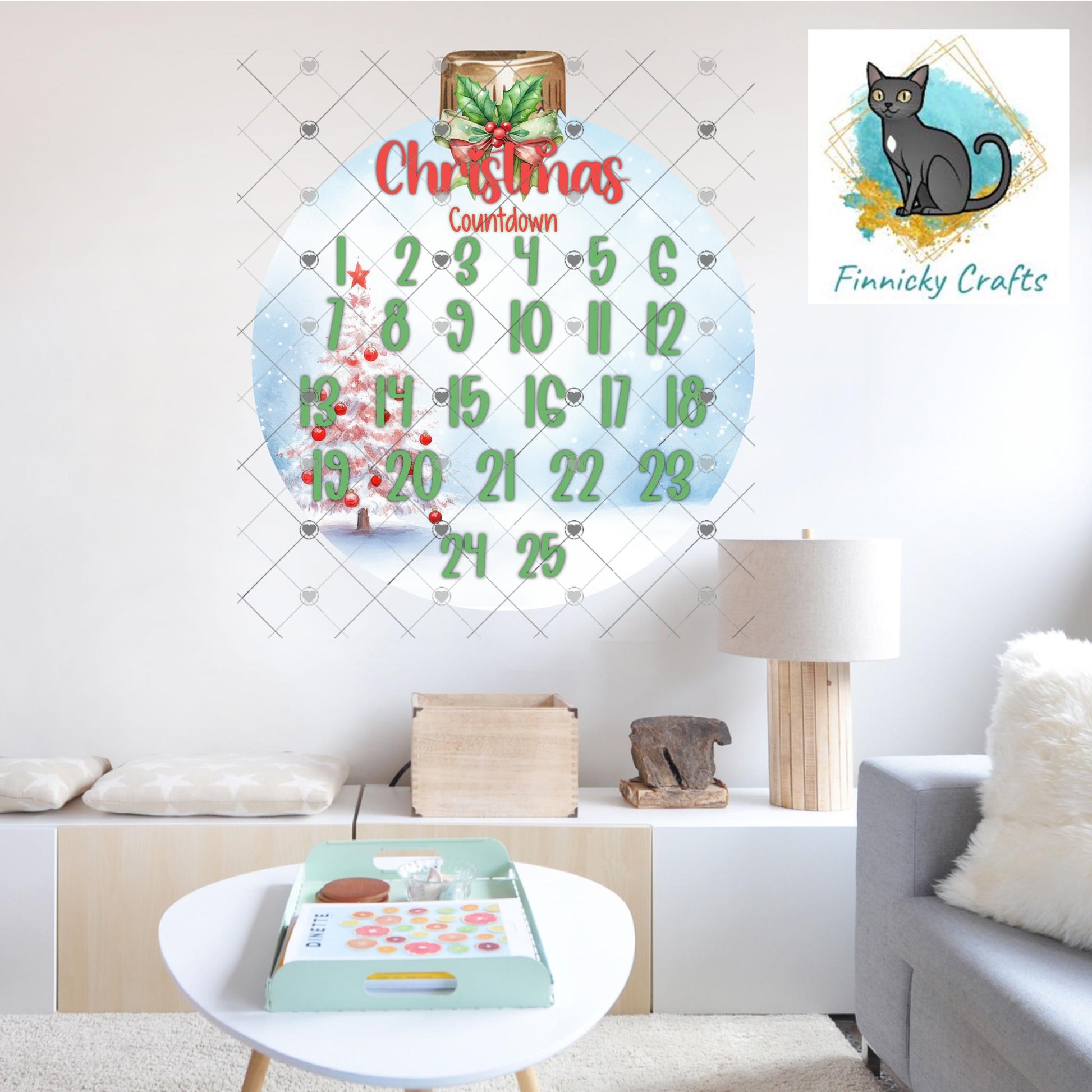 Bobber Bulb Sign, Christmas Countdown, Sublimation, Digital, PNG, Design, Download Only, Decor