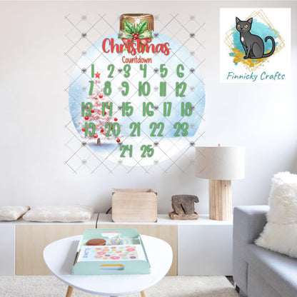Bobber Bulb Sign, Christmas Countdown, Sublimation, Digital, PNG, Design, Download Only, Decor