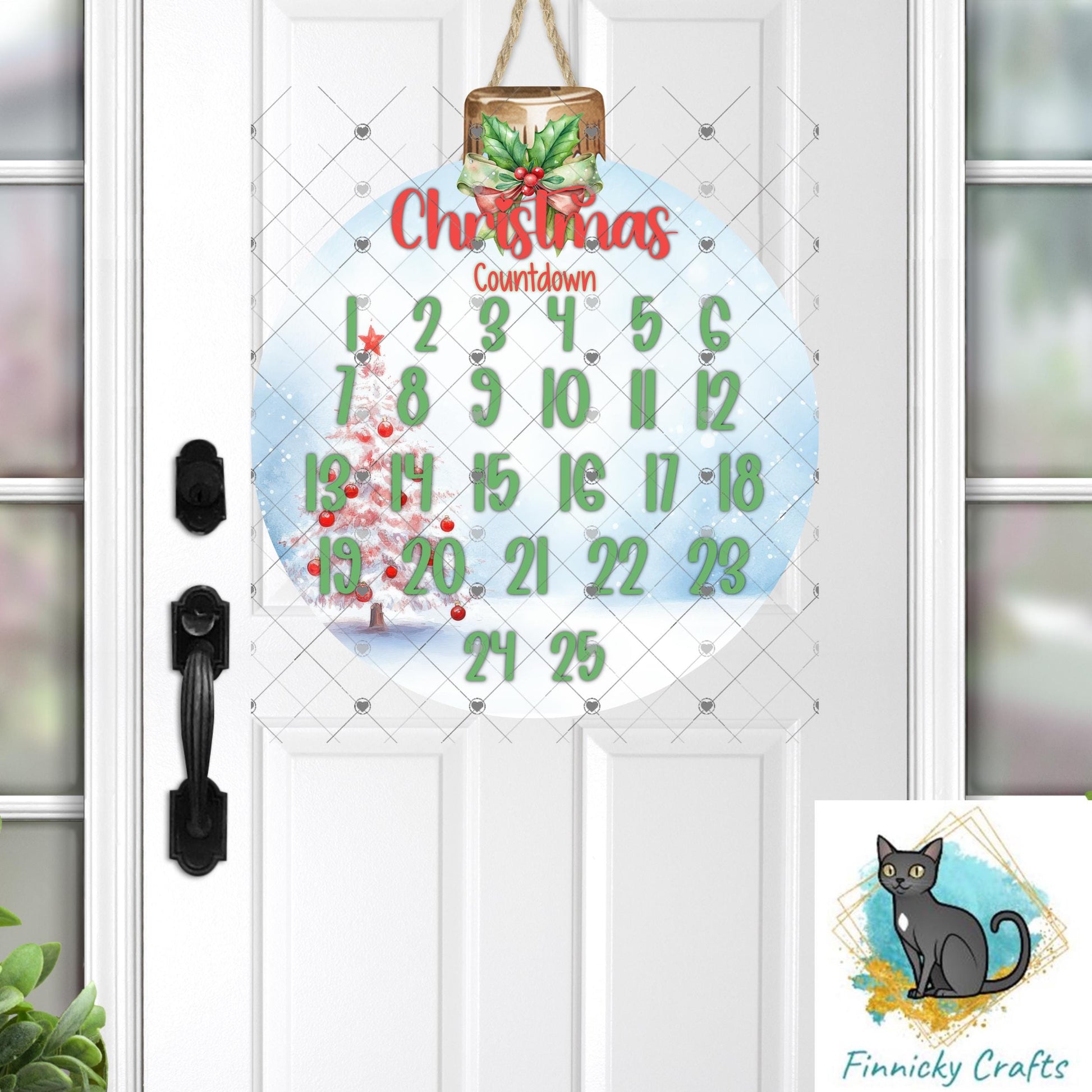 Bobber Bulb Sign, Christmas Countdown, Sublimation, Digital, PNG, Design, Download Only, Decor