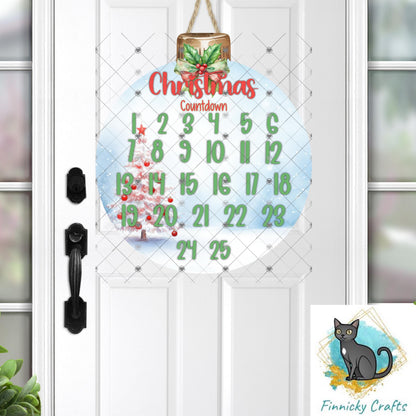 Bobber Bulb Sign, Christmas Countdown, Sublimation, Digital, PNG, Design, Download Only, Decor