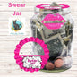 Swear Jar scalloped Mason jar lid, Sublimation, Ornament png, Digital Download