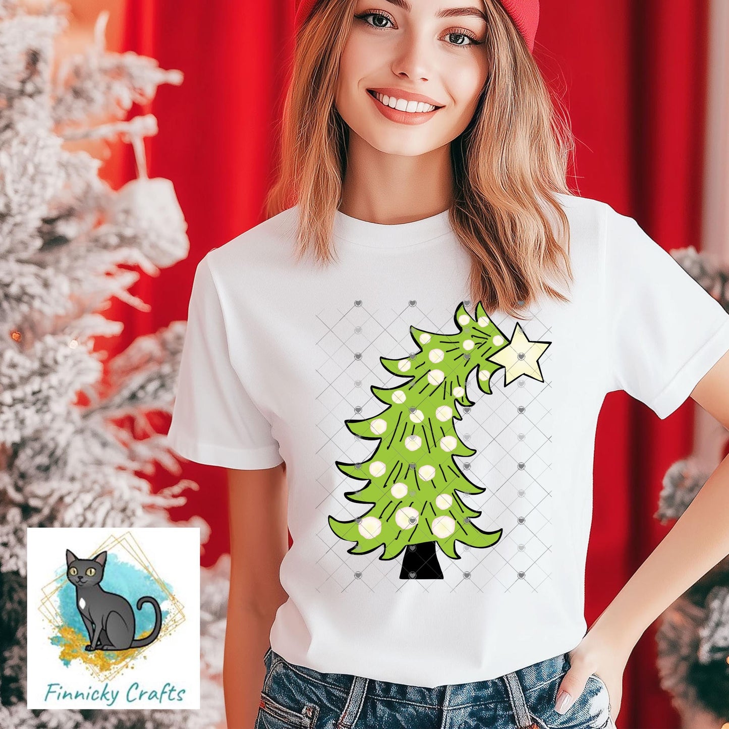 Green Whimsical tree, Earrings Design, Sublimation Decorations, Ornaments, DTF, Night Light