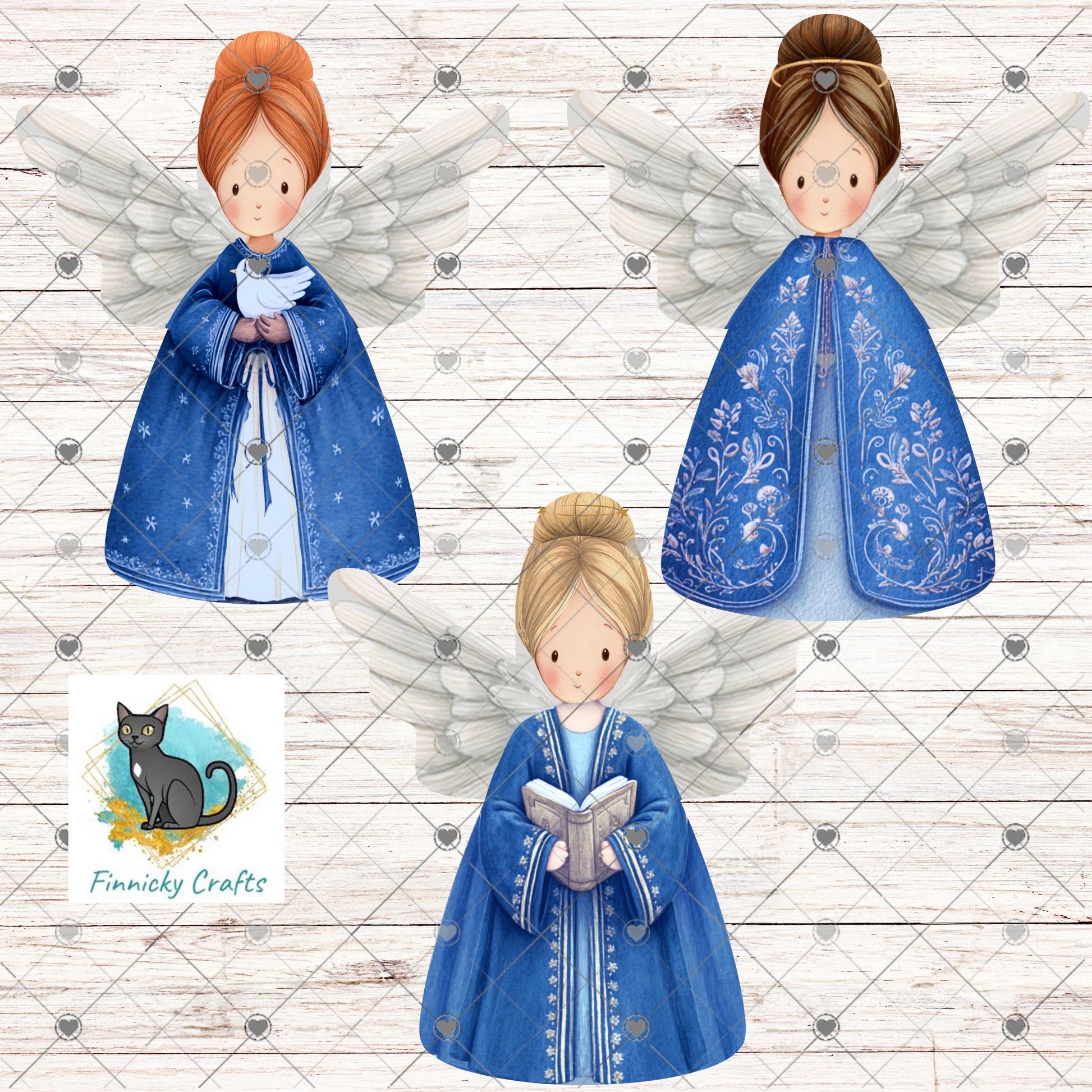 Angels - Bundle - earrings, night light, sign - Christmas Ornament Digital File, Night Light