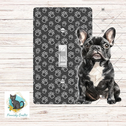 Black Frenchie Dog - Digital Design- Light Switch - Sublimation
