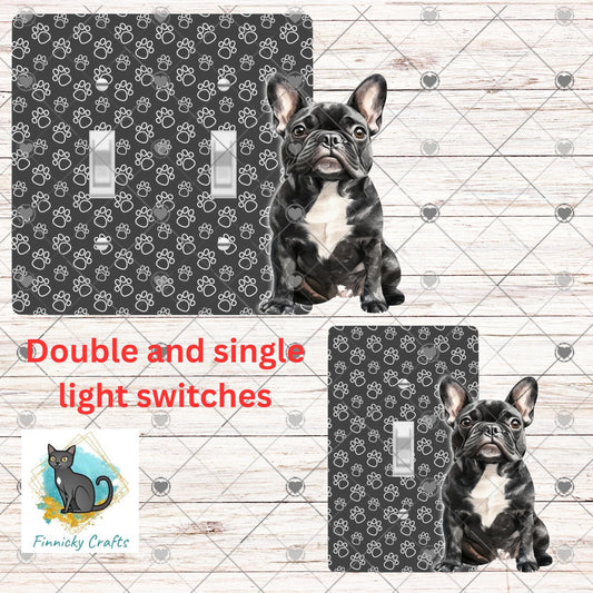 Black Frenchie Dog - Digital Design- Light Switch - Sublimation