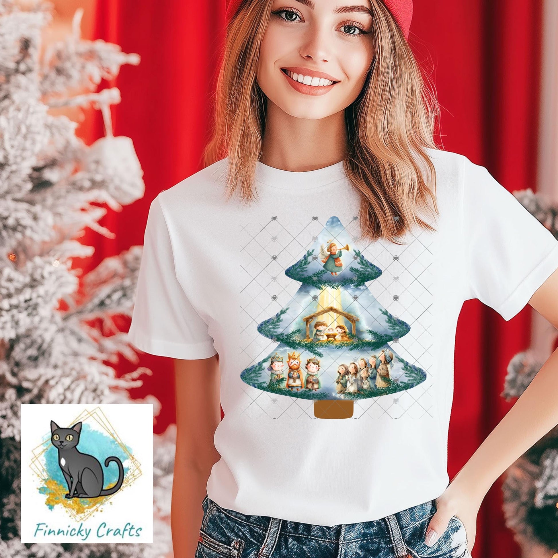 Dollar Deal - Whimsical tree light switch, Christmas Tree, Cross with Bow, Earrings, Design, Sublimation, Decorations, Ornaments