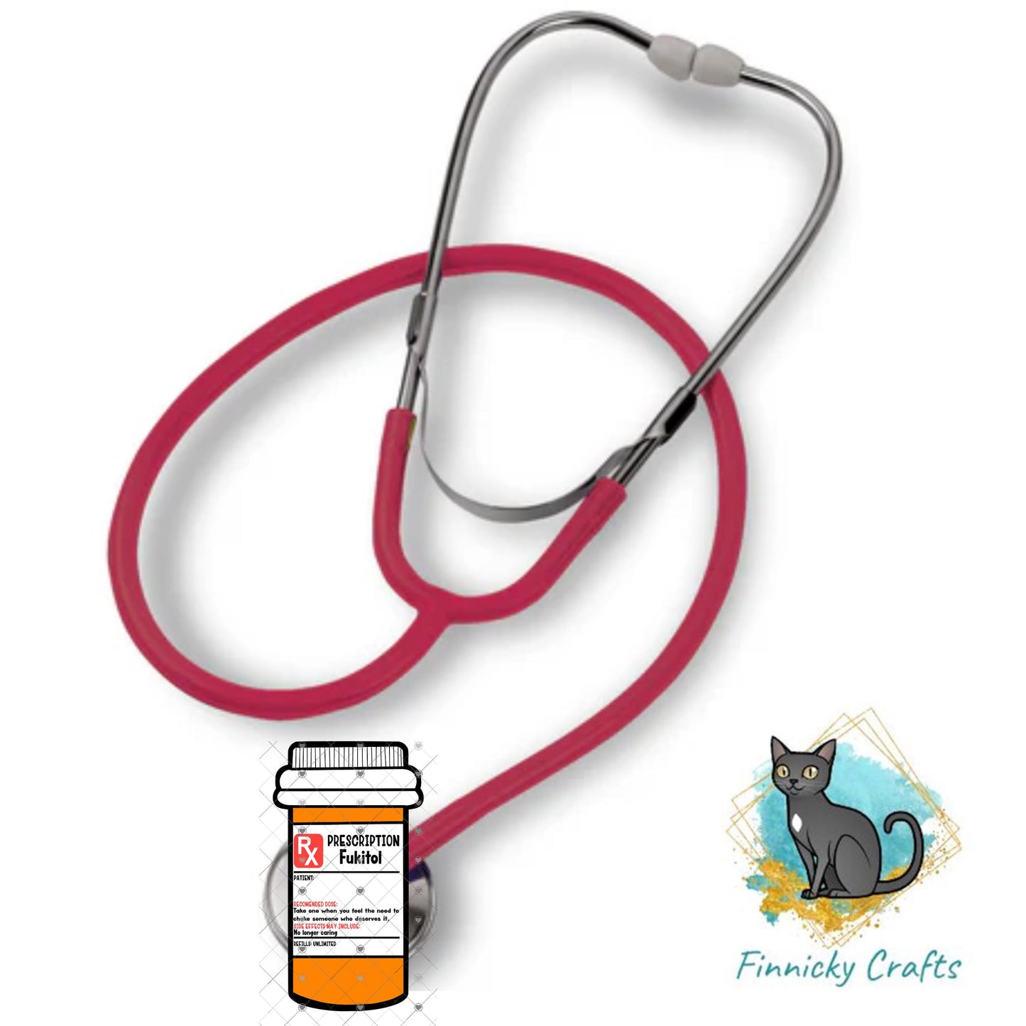 Prescription bottle, Earrings, DTF, Badge Reel, Stethescope, Night Light, Ornament, Digital Design png, Funny