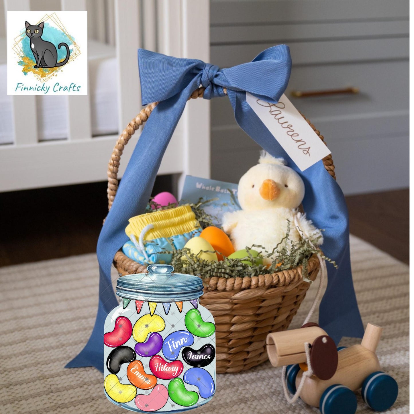 Jelly Bean Jar Nightlight, Earrings, DTF, Ornament, Easter, Sublimation Design (Digital Design), Add Names, Personalizable