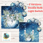 Blue Christmas Bulbs Double Light Switch, Sublimation, Decor, Sublimation, Digital, PNG, Design - 2 versions