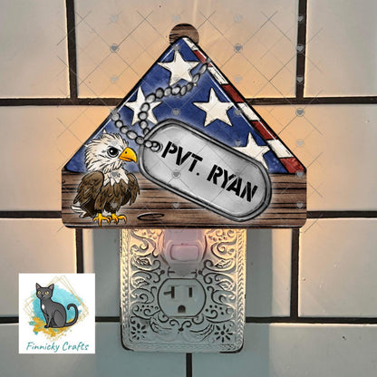 Customizable, Folded Flag, Dog Tag, Patriotic Sign PNG, Sublimation Design (Digital), DTF