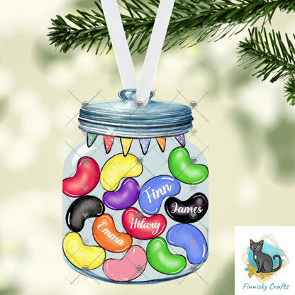 Jelly Bean Jar Nightlight, Earrings, DTF, Ornament, Easter, Sublimation Design (Digital Design), Add Names, Personalizable