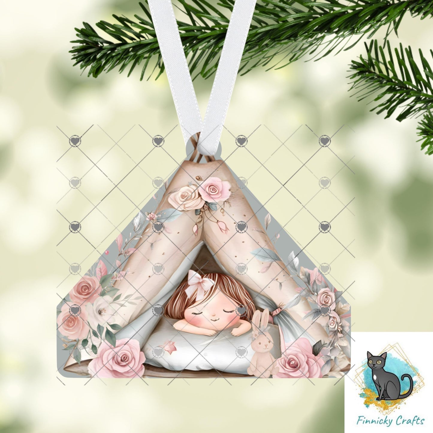 Sleeping Girl Boho Tent PNG, Sublimation Design (Digital), DTF