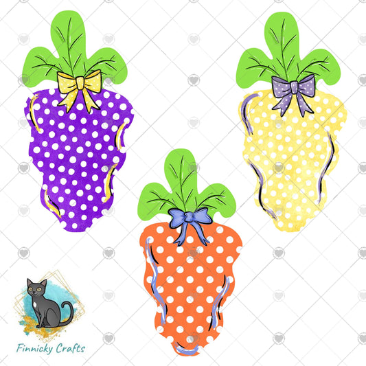 Wavy Carrot Easter Earring Design, PNG (Digital Download)
