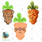 Wavy Carrot Easter Earring Design, PNG (Digital Download)