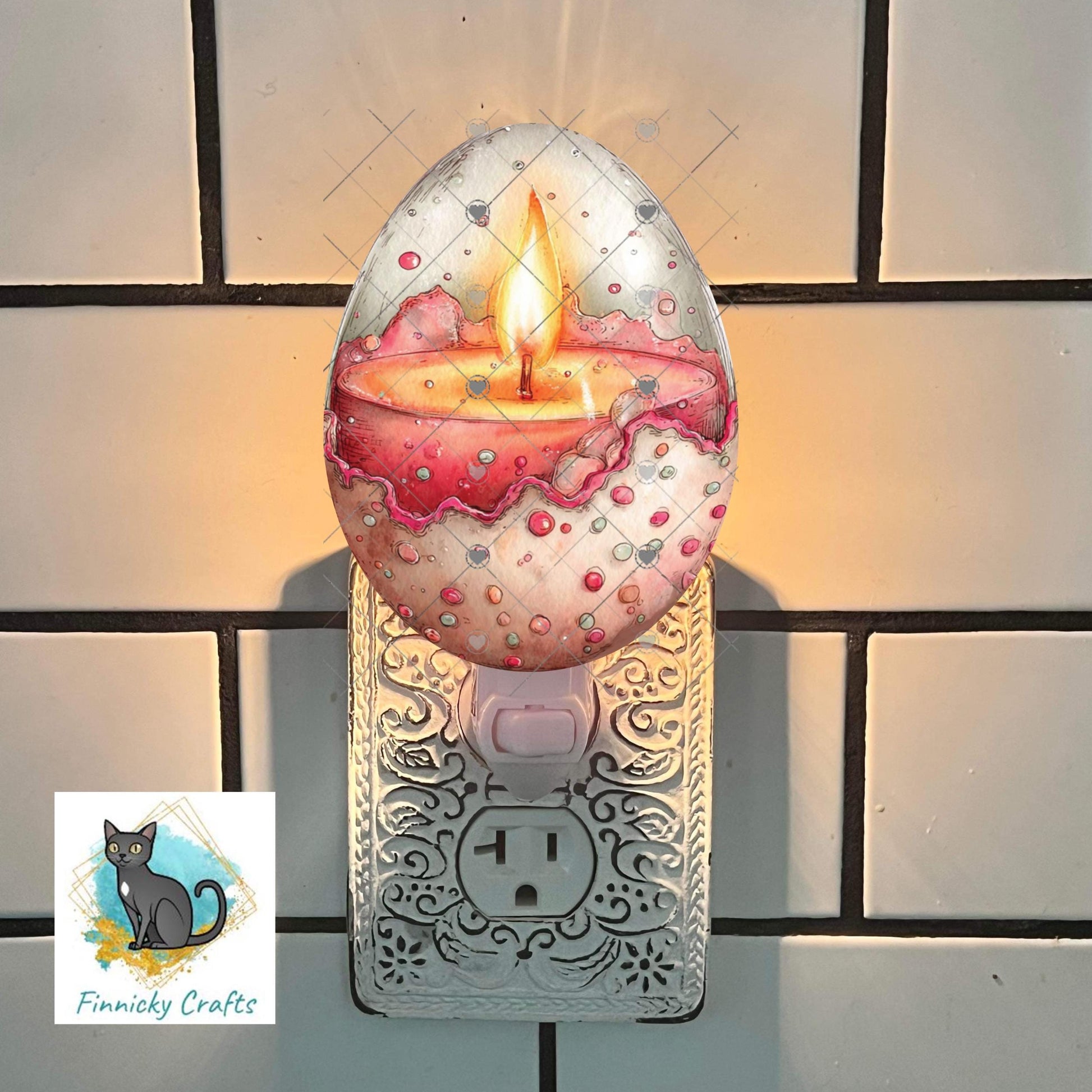 Easter Egg Candles Sublimation Design – PNG for Earrings & Charms, Badge Reels, Home Decor, DTF, Night Light
