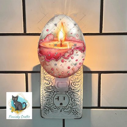 Easter Egg Candles Sublimation Design – PNG for Earrings & Charms, Badge Reels, Home Decor, DTF, Night Light