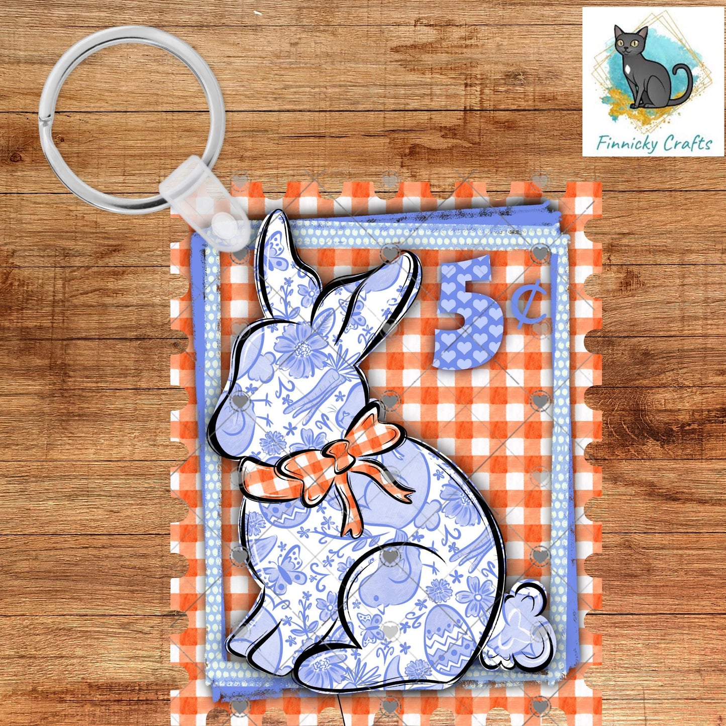 Easter Bunny Stamp Ornament, Earrings, Night Light, DTF, Home Decor (Digital PNG Download)