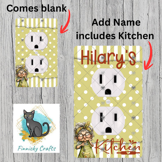 Grandma’s Single Outlet, Sublimation, Decor, Sublimation, Digital, PNG, Design - 2 versions - Personalize - Customize