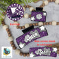 Cheer Hair Clip and Earrings, Large and Small - Add Personalization or comes with “Cheer” Digital Download - Purple and White