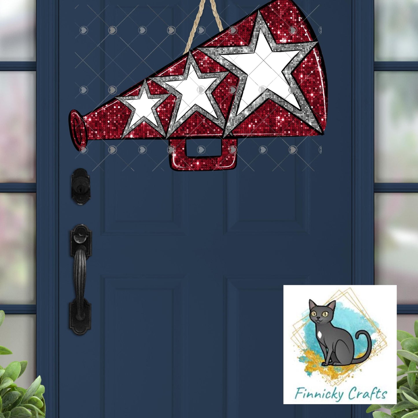 Megaphone, Cheer, Earrings, Badge Reel, Night Light, DTF, Ornament Add Personalization Christmas Ornament Digital File - 3 colors