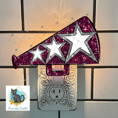 Megaphone, Cheer, Earrings, Badge Reel, Night Light, DTF, Ornament Add Personalization Christmas Ornament Digital File - 3 colors