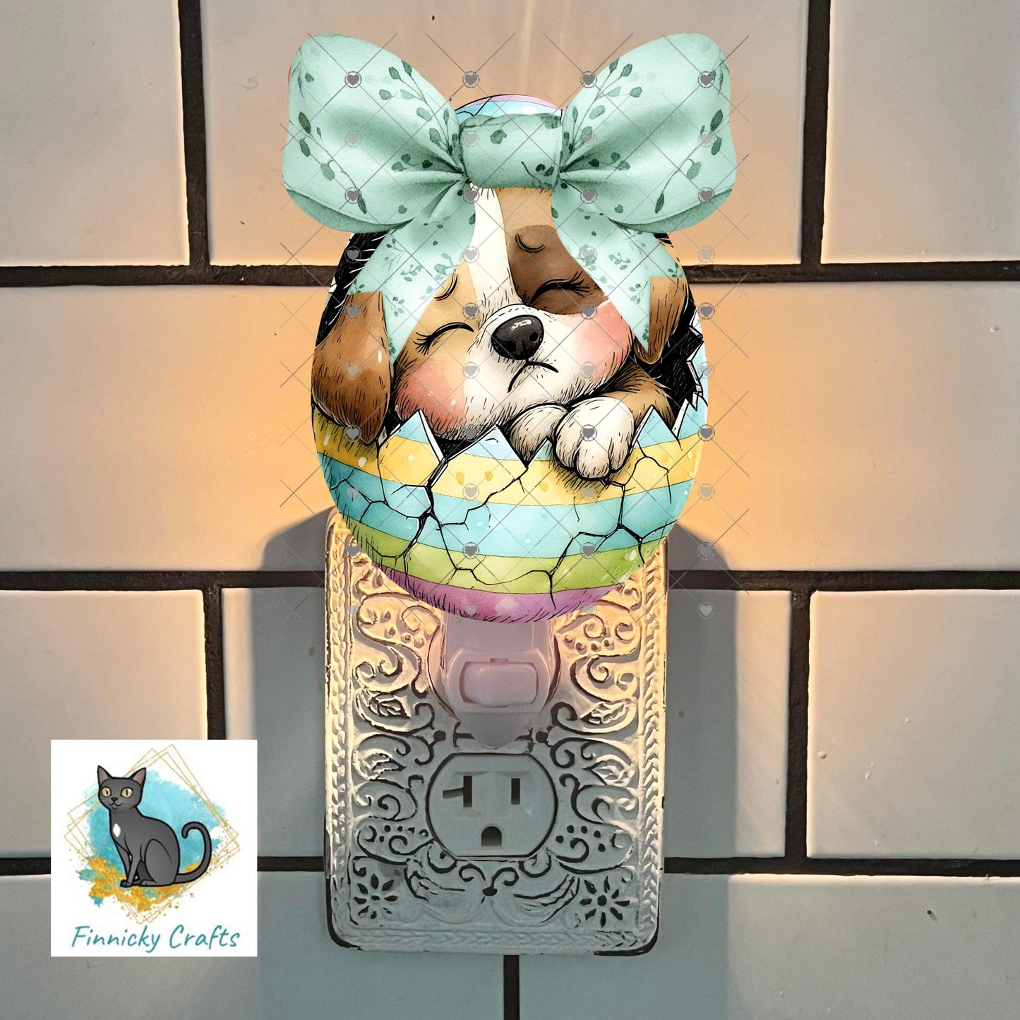 Easter Eggs with Bows – Sublimation Design (PNG), Digital Design, DTF, chick, dog, hedgehog