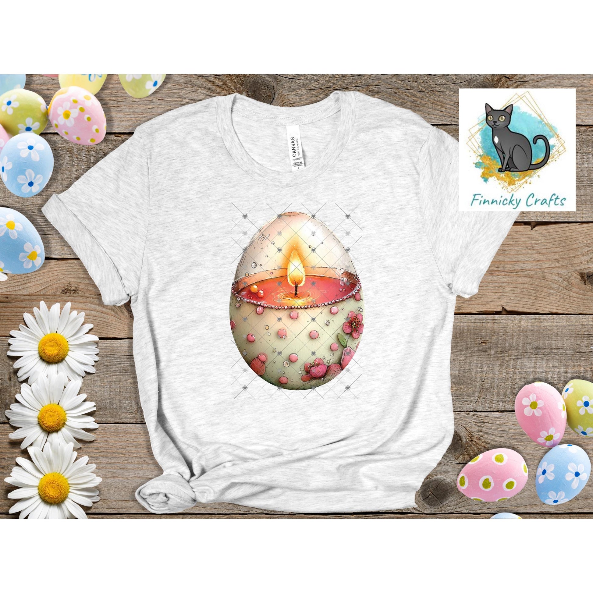 Easter Egg Candles Sublimation Design – PNG for Earrings & Charms, Badge Reels, Home Decor, DTF, Night Light