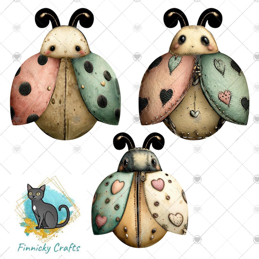 Steampunk Ladybug, Spring Sign, Earrings, Badge Reel, Night Light, Digital Download